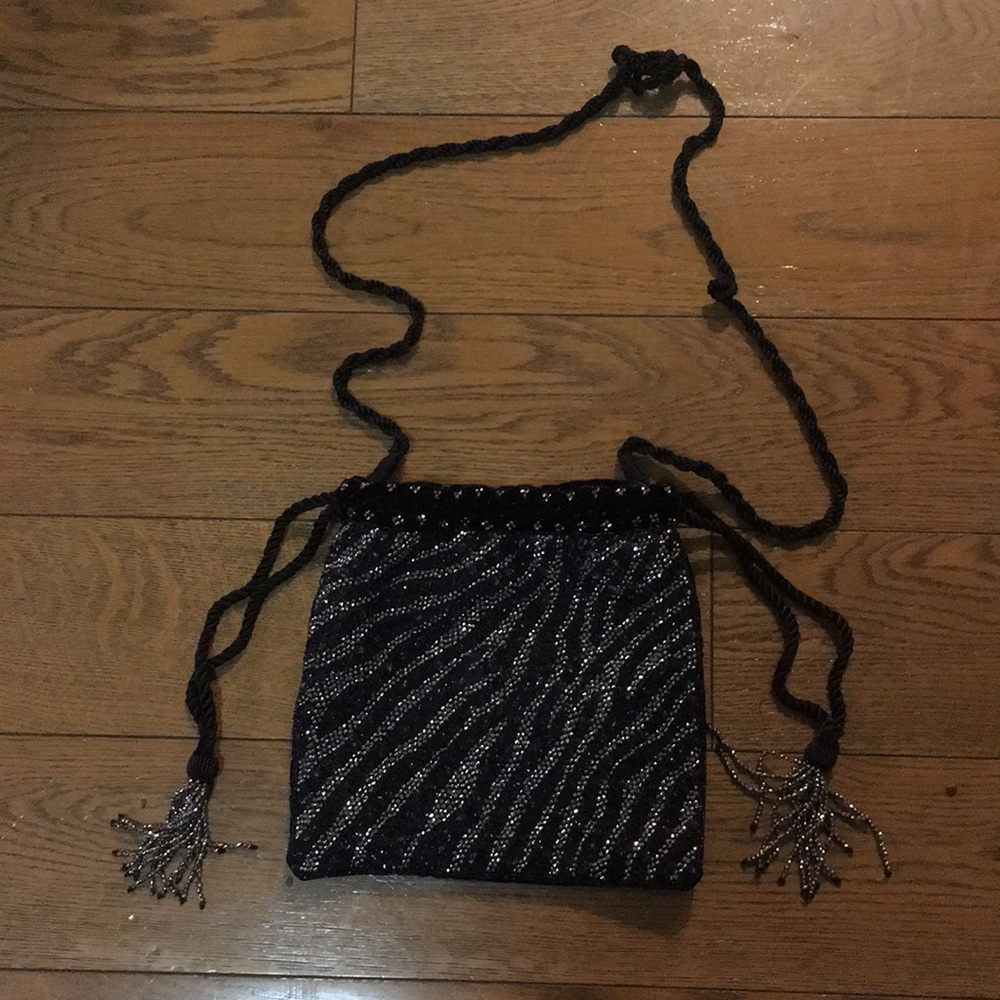 MANGO Beaded Bucket Bag